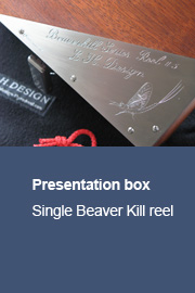 Presentation box for single Beaver Kill reel