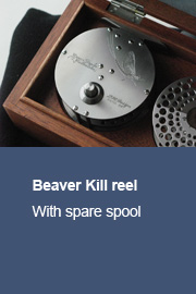 Single Beaver Kill reel with spare spool in presentation box