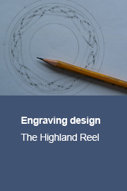 Engraving design for The Highland Reel