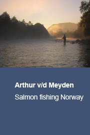 My friend Arthur van der Meyden salmon fishing in early morning, Norway