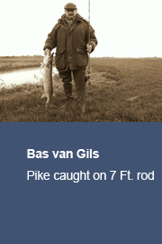 Mr. Bas van Gils with pike caught on a 7 Ft. L.H. Design spinning rod
